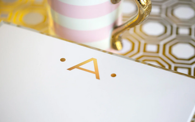 Luxe Gold Foil Notepad with Acrylic