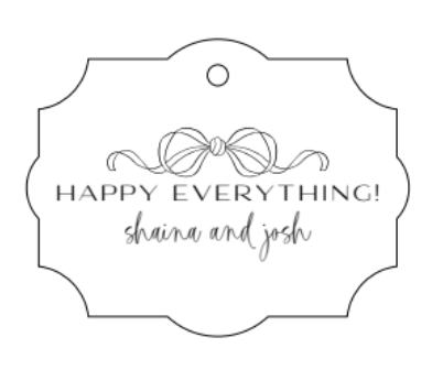 Letterpress Gift Tag Celebration 9