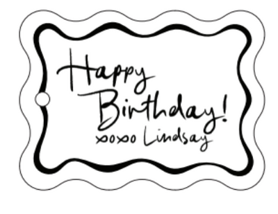 Letterpress Gift Tag Birthday 13