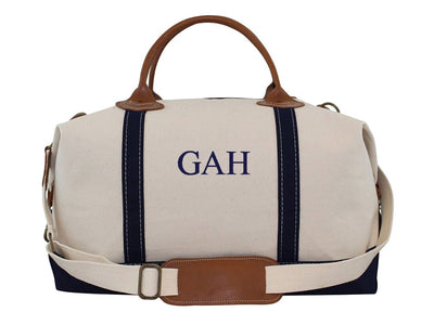 Canvas weekend monogrammed bag