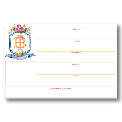 Custom Weekly Desk Planner