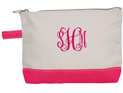 Canvas Monogram Travel Pouch 2