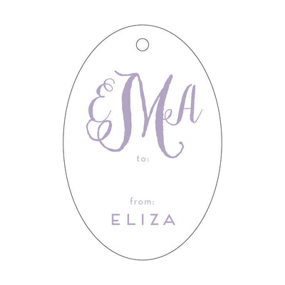 Letterpress Gift Tag Monogram 10