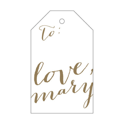 Letterpress Gift Tag Love 6