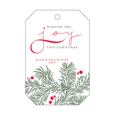 Letterpress Gift Tag Holiday 22