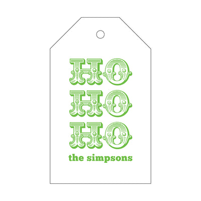 Letterpress Gift Tag Holiday 25