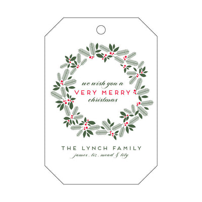 Letterpress Gift Tag Holiday 27