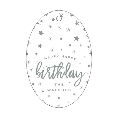 Letterpress Gift Tag Birthday 9
