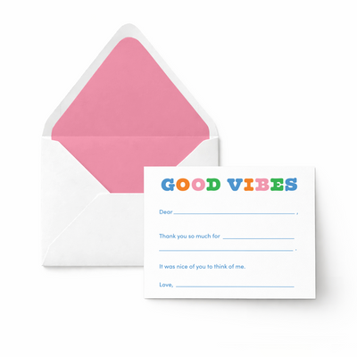 Fill in Thank You Notes - Good Vibes