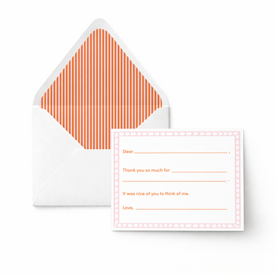 Fill in Thank You Notes - Pink