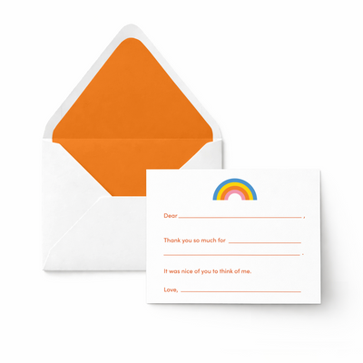 Fill in Thank You Notes - Rainbow