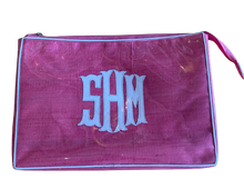 Load image into Gallery viewer, Pink Travel Bag with Embroidered Monogram