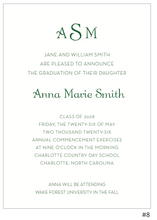 Load image into Gallery viewer, Graduation Announcement with Monogram