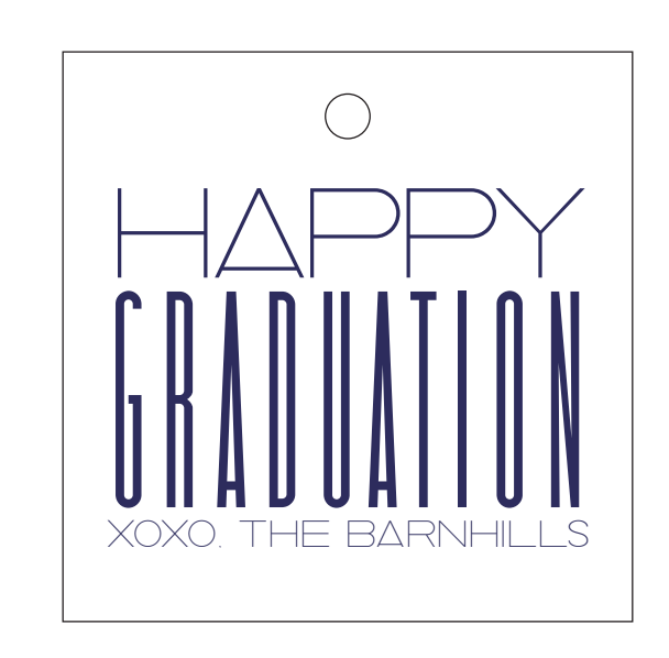 Letterpress Gift Tag Graduation 1