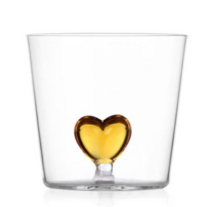 Glass Heart Tumbler