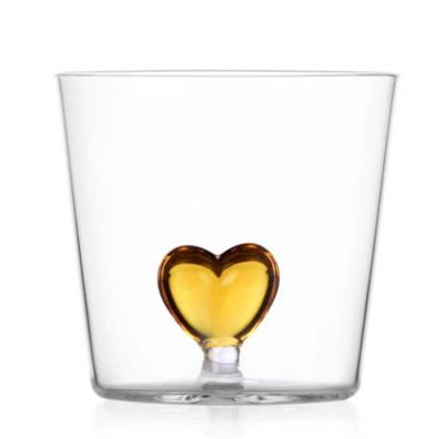 Glass Heart Tumbler