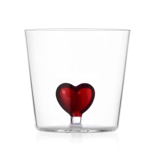 Glass Heart Tumbler