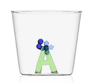 Glass Alphabet Tumbler