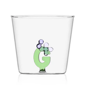 Glass Alphabet Tumbler