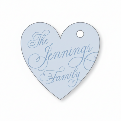 Engraved Heart Die Cut Gift Tag