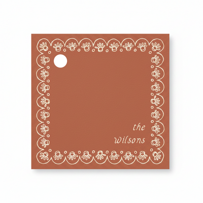 Engraved Square Gift Tag