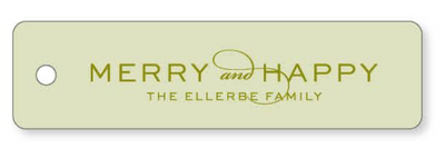 Engraved Merry & Happy Gift Tag