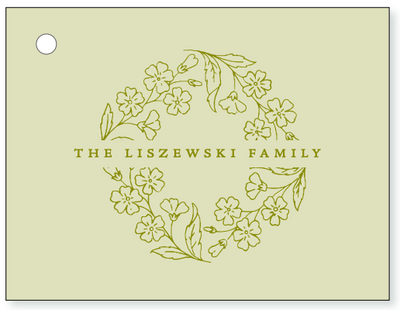 Engraved Family Monogram Gift Tag