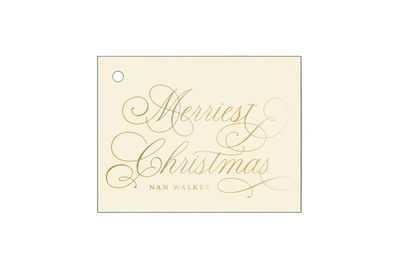 Engraved Merriest Christmas Gift Tag