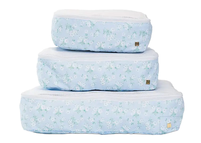 Blue Floral Packing Cubes