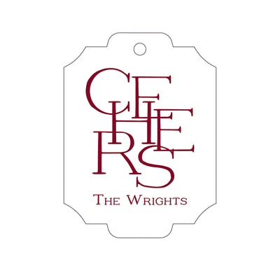 Letterpress Gift Tag Cheers 11