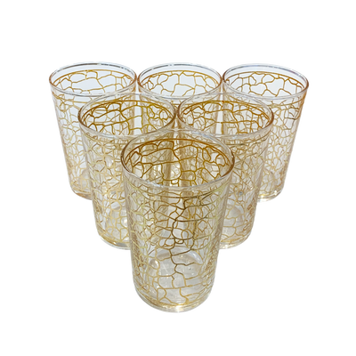 Gold Web Tea Glasses