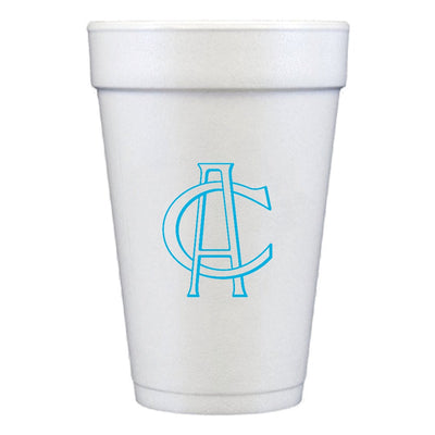 Personalized Styrofoam Cup Monogram Party