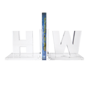 Lucite Acrylic Initial Bookend