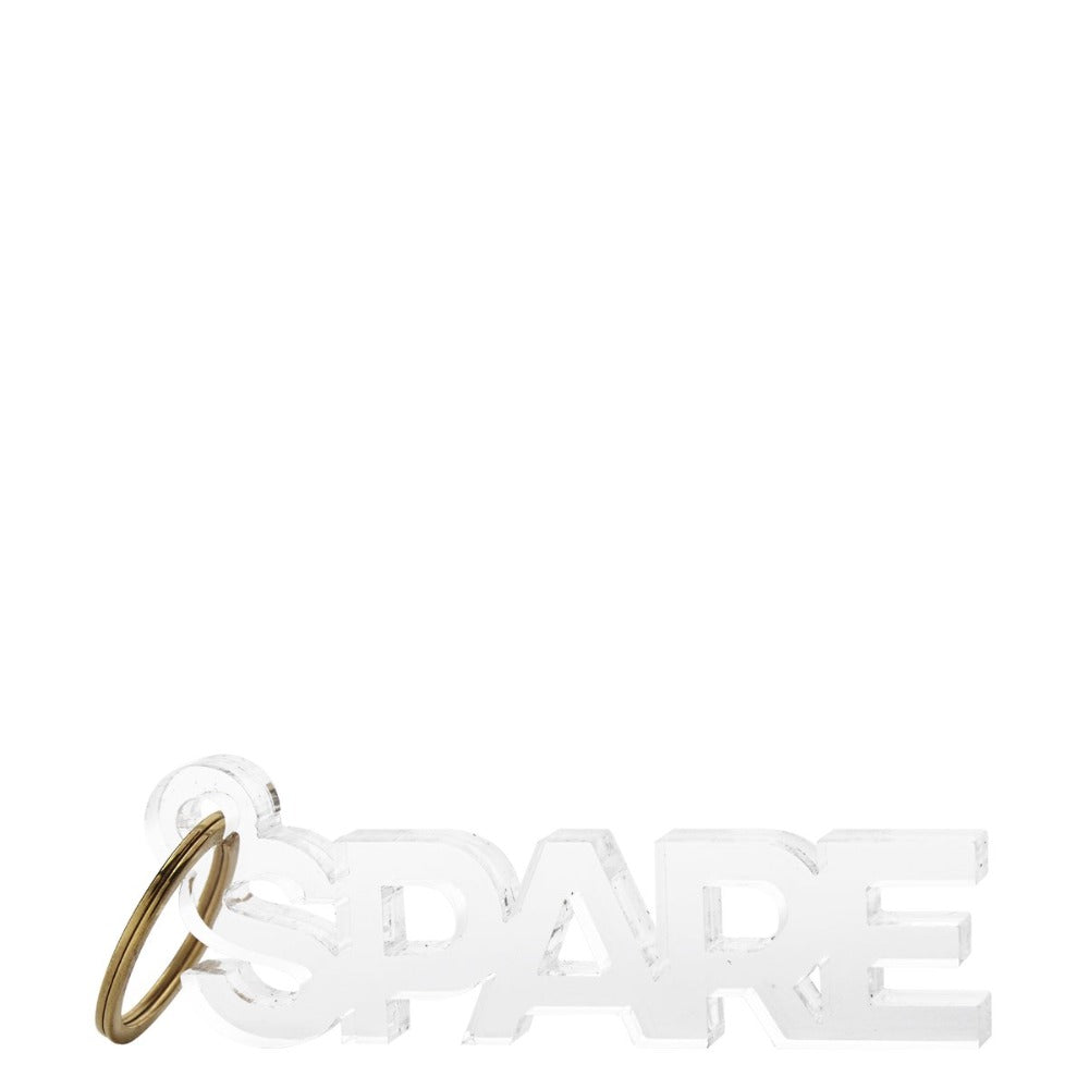 Lucite Key Ring Spare Paper Twist Charlotte