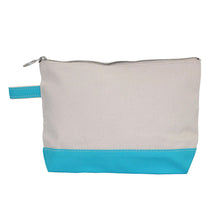 Load image into Gallery viewer, Canvas monogrammed zippered bag