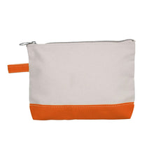 Load image into Gallery viewer, Canvas monogrammed zippered bag