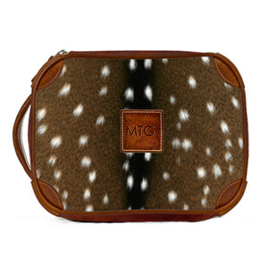 Leather Toiletry Cosmetic Zippered Case Personalized Gift Shop Small Local Dallas Charlotte
