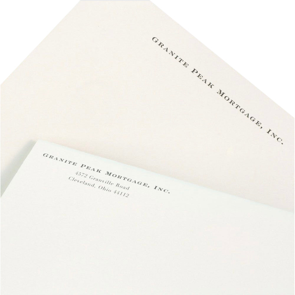 US Letter Sheets - Custom Engraved on White Archival Stock