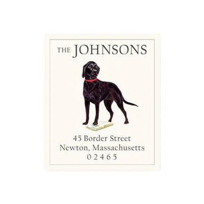 Custom Sticker Return Address Label Dog Retriever Charlotte papertwist desk gifts stationary