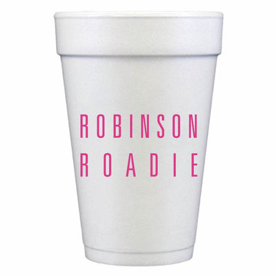 Custom Cups Styrofoam Hostess Gift Shop Personalized Cup Napkin Coaster Small Local Charlotte Realtor Cocktail