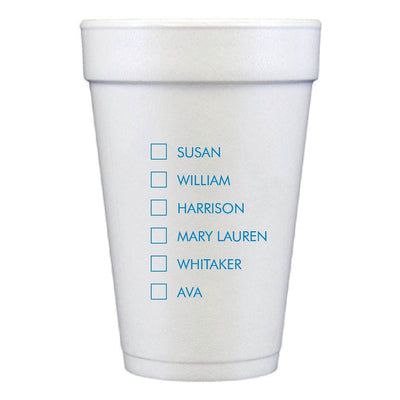 Family Custom Styrofoam Cups