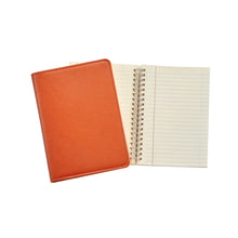 Load image into Gallery viewer, orange leather notebook journal business monogram charlotte southern