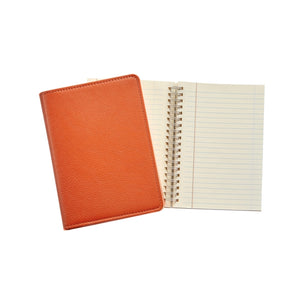 orange leather notebook journal business monogram charlotte southern