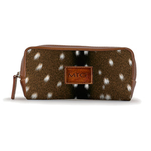 Deer Animal Print Cosmetic Case Personalized Leather