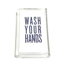 Load image into Gallery viewer, Navy Wash Your Hands Guest Towels Acrylic