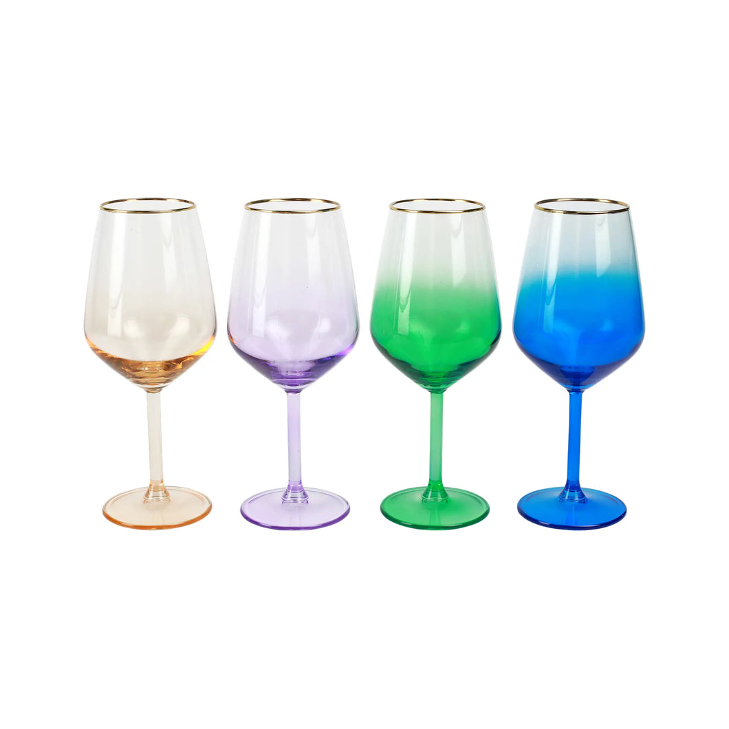 Jewel Tone Wine Glasses