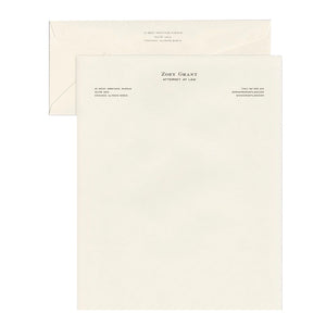 Custom lettersheet stationery. Business correspondence
