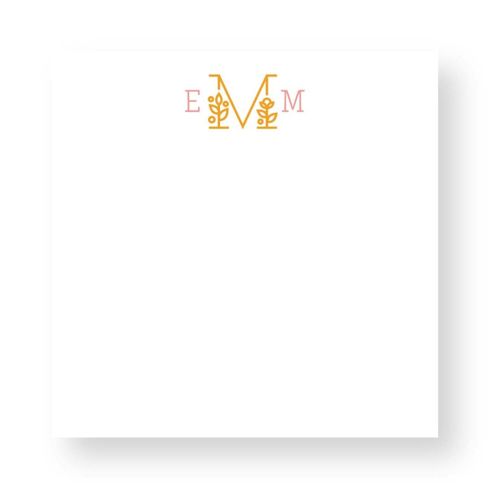 Custom Notepad Monogram 1 – Paper Twist