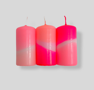 Dip Dye Neon Votive Candles