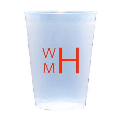 Personalized Reusable Plastic Cup Monogram Party